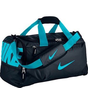 Nike duffel bag in black/blue